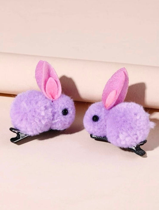 Set of Two Bunny Hair Clip