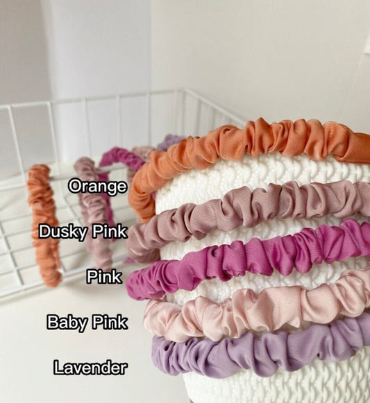 Thin Pinkish Ruffled Headband